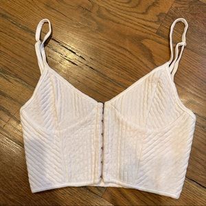 Are You Am I White KeKe bustier top. Size small. Like new.